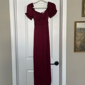 Altar'd State Burgundy Jumpsuit (hemmed to petite length)